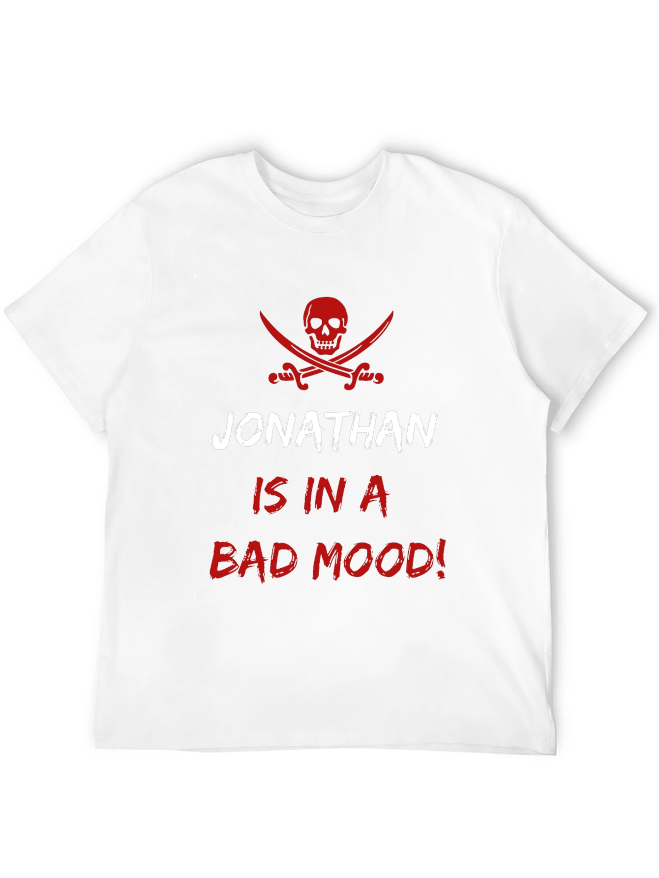 Jonathans Bad Mood Pirate T-Shirt - Mens Black Tee