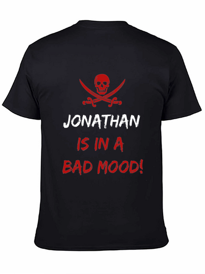 Jonathans Bad Mood Pirate T-Shirt - Mens Black Tee