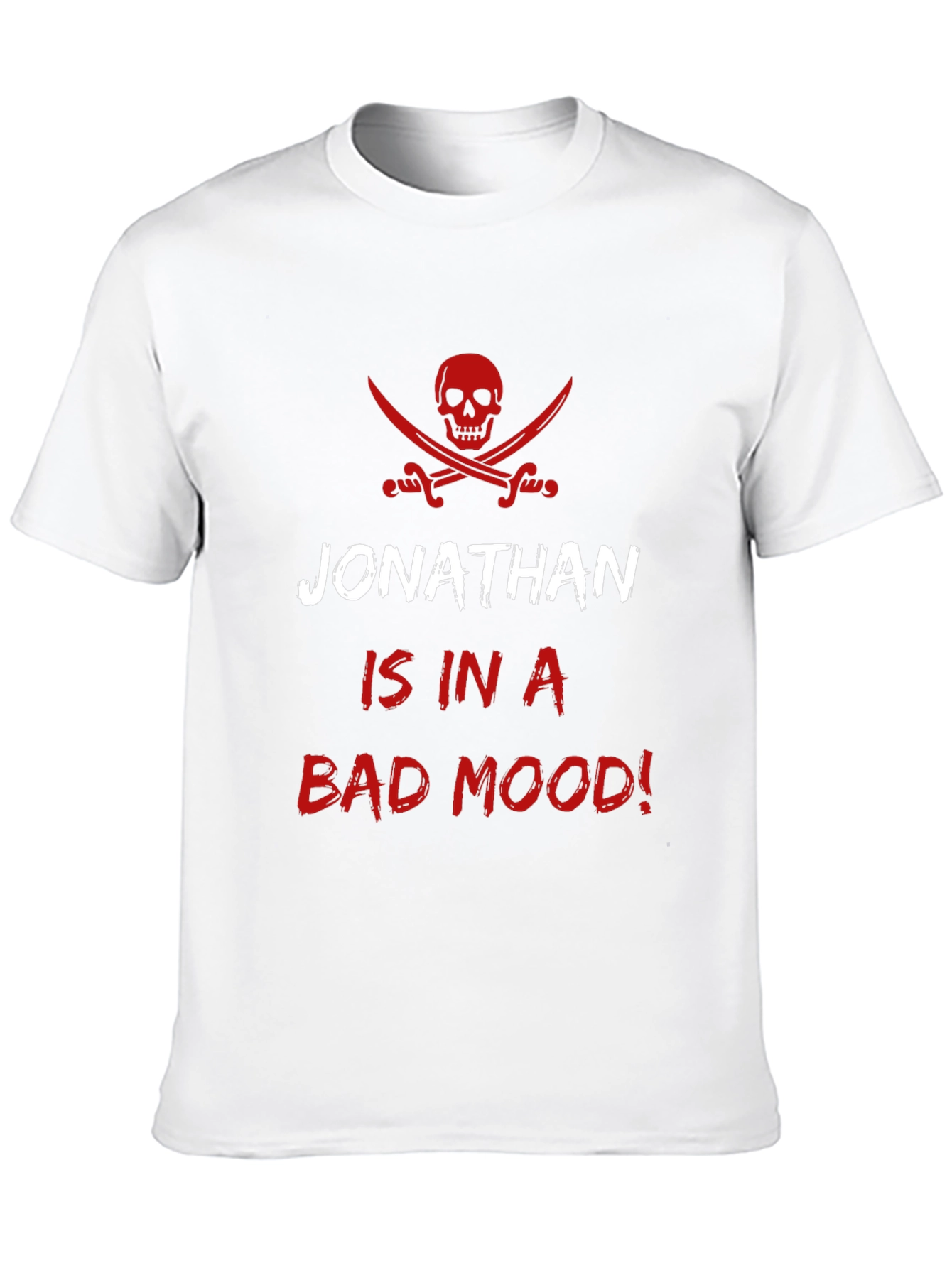 Jonathans Bad Mood Pirate T-Shirt - Mens Black Tee