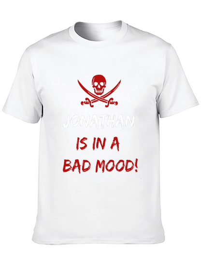 Jonathans Bad Mood Pirate T-Shirt - Mens Black Tee