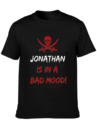 Jonathans Bad Mood Pirate T-Shirt - Mens Black Tee