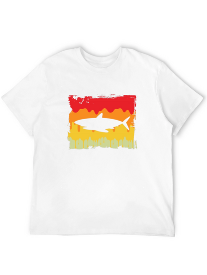 Retro Shark Graphic T-Shirt - Stylish Cotton Tee