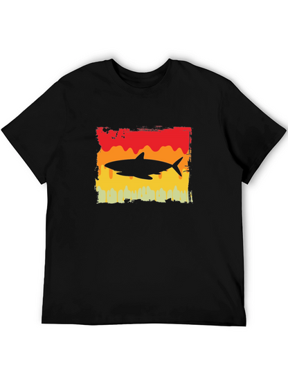 Retro Shark Graphic T-Shirt - Stylish Cotton Tee