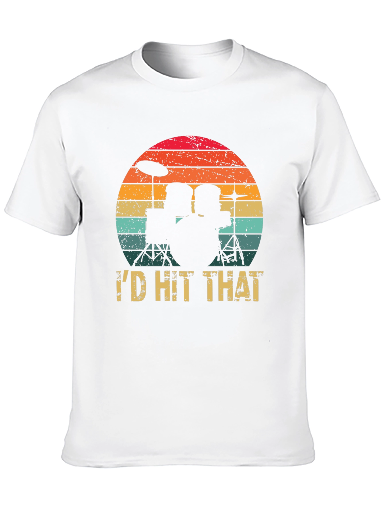 Id Hit That Drum Set Graphic Tee Shirt
