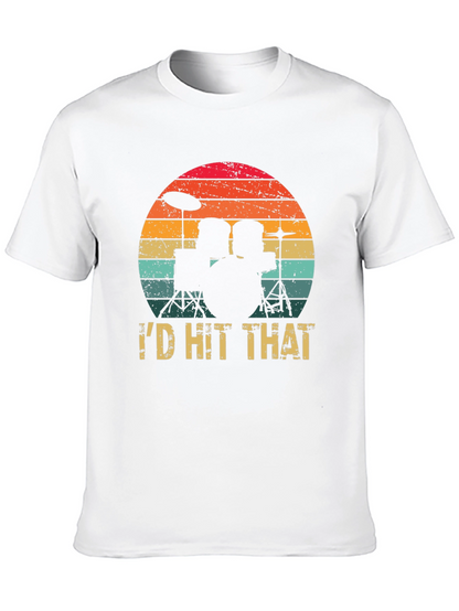 Id Hit That Drum Set Graphic Tee Shirt