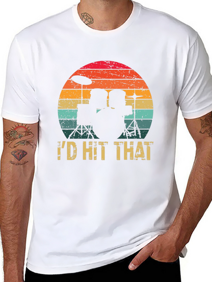 Id Hit That Drum Set Graphic Tee Shirt