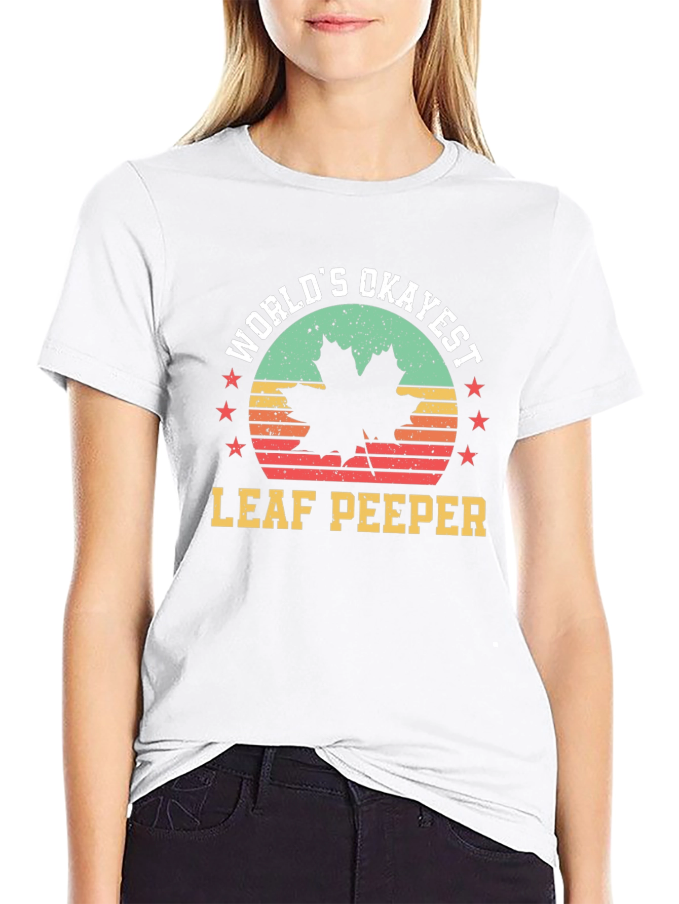 Worlds Okayest Leaf Peeper Tee - Autumn Fun