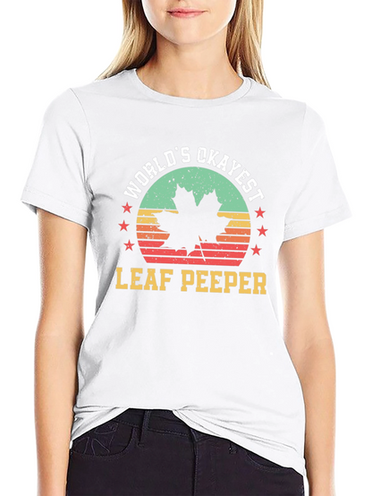 Worlds Okayest Leaf Peeper Tee - Autumn Fun
