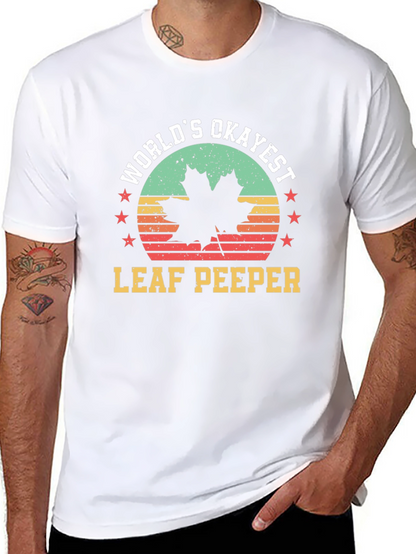 Worlds Okayest Leaf Peeper Tee - Autumn Fun