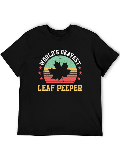 Worlds Okayest Leaf Peeper Tee - Autumn Fun