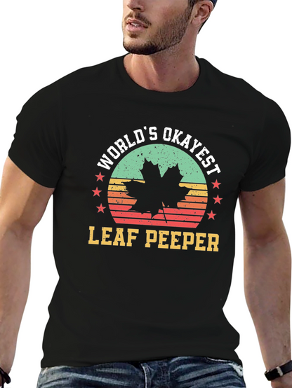 Worlds Okayest Leaf Peeper Tee - Autumn Fun