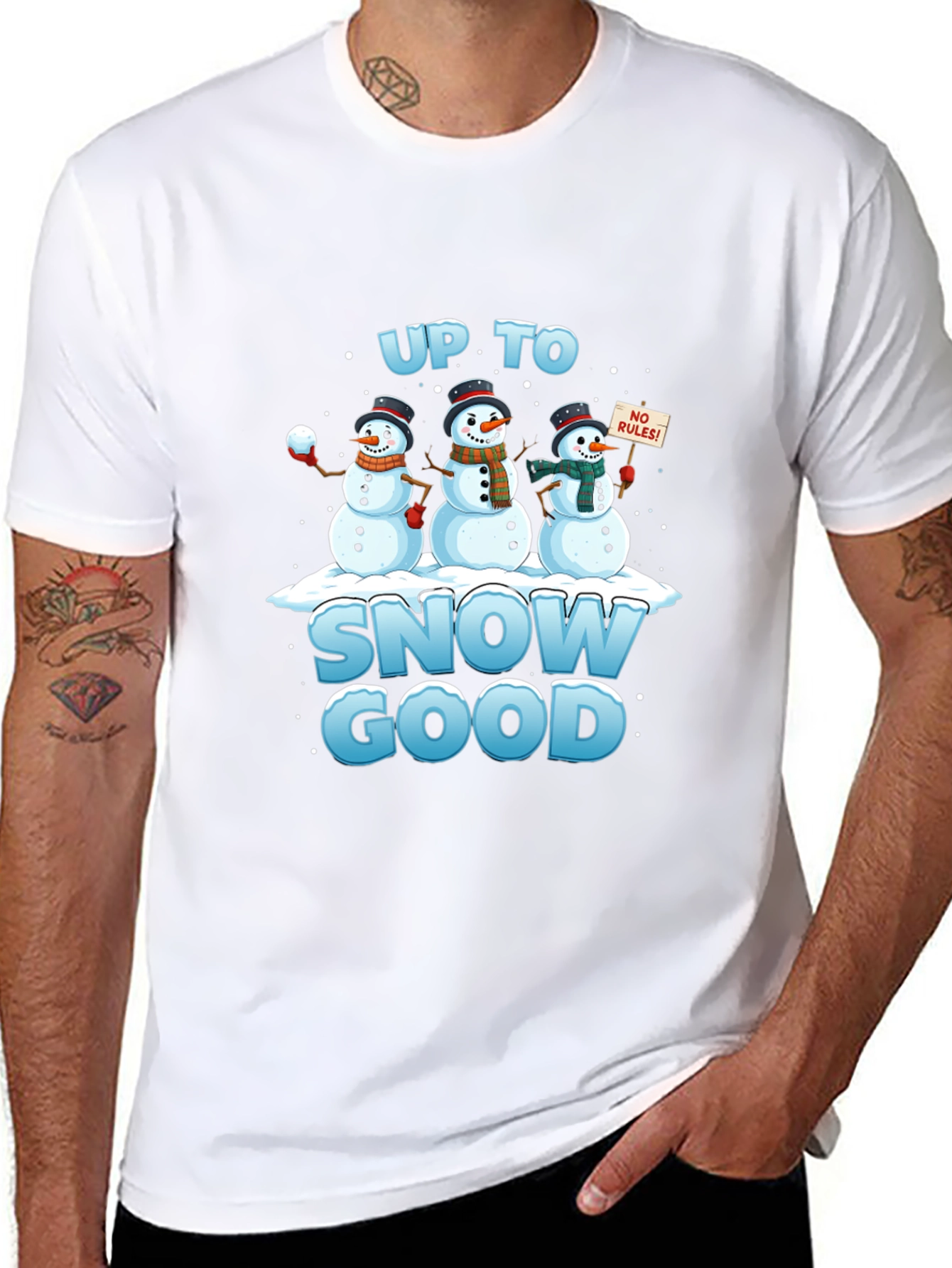 Up to Snow Good T-Shirt Funny Winter Snowmen