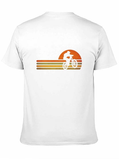 Retro Sunset Mountain Bike Graphic Tee