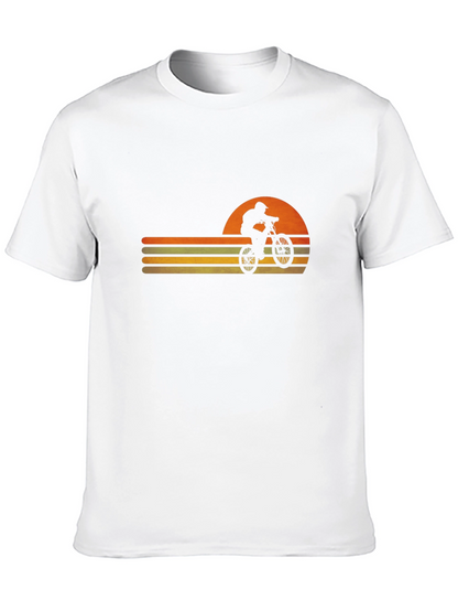 Retro Sunset Mountain Bike Graphic Tee