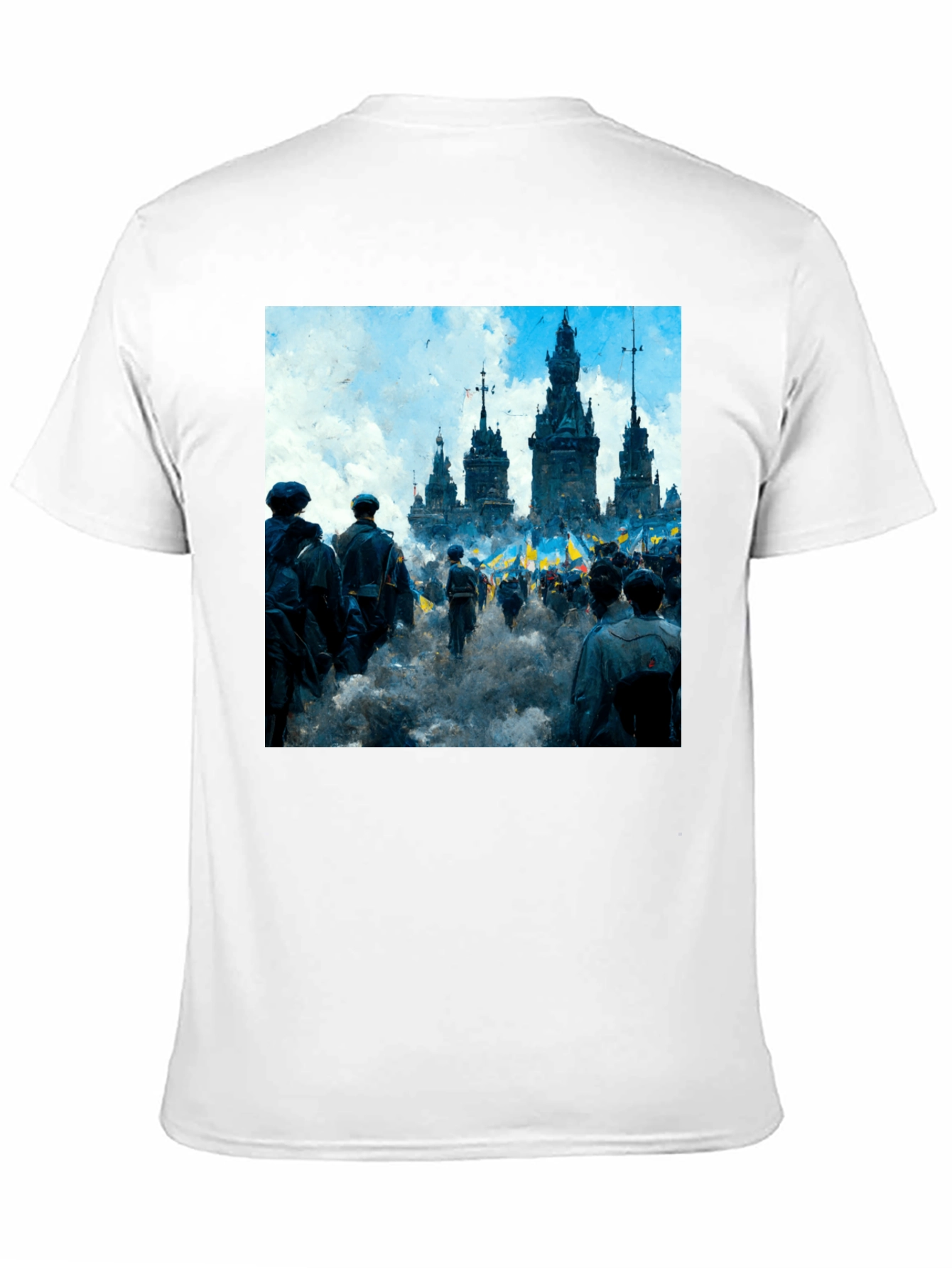 Ukraine Rally Graphic Tee - Black Cotton Blend