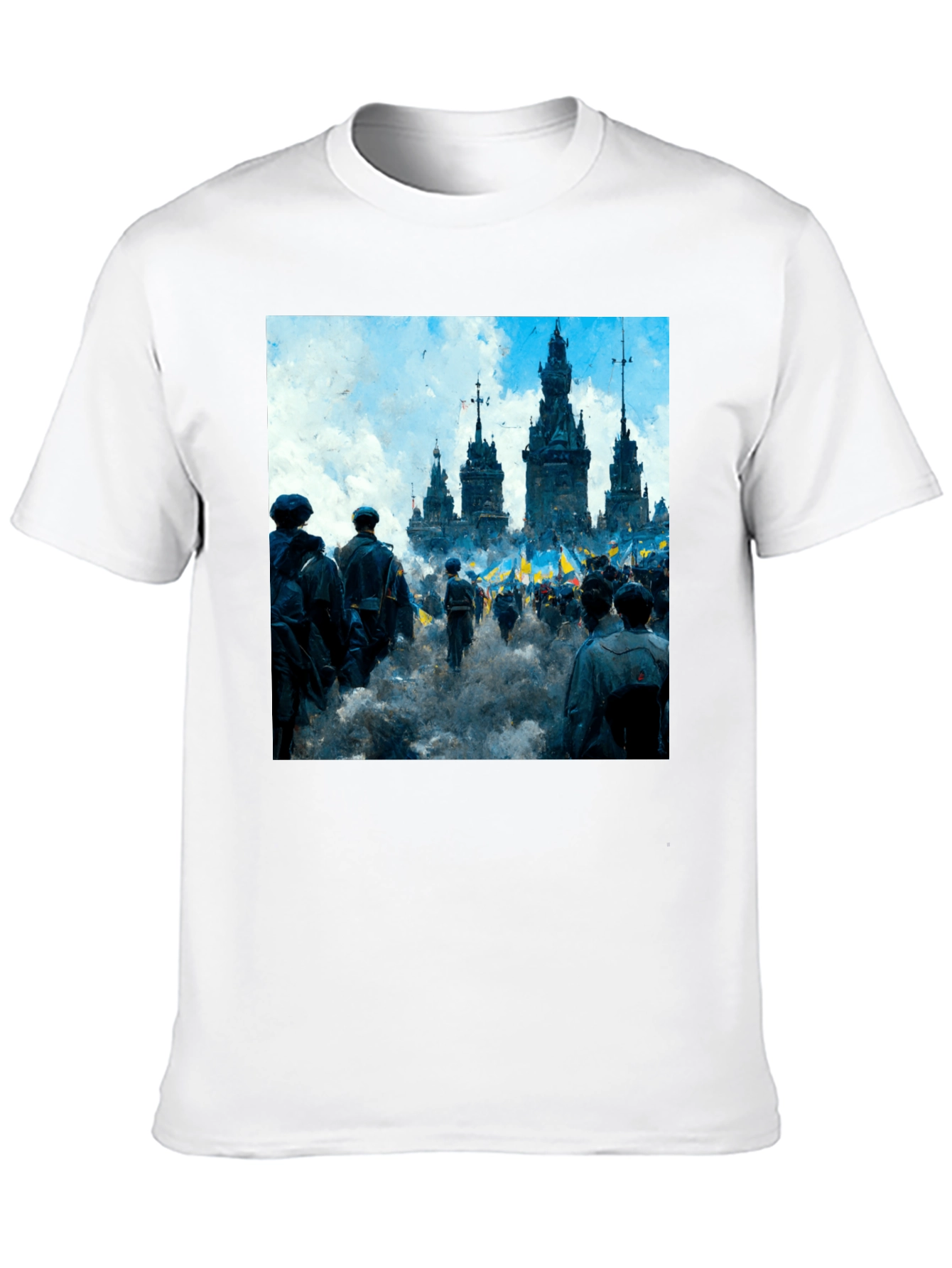 Ukraine Rally Graphic Tee - Black Cotton Blend