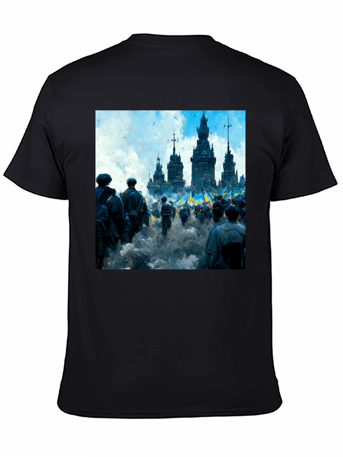Ukraine Rally Graphic Tee - Black Cotton Blend
