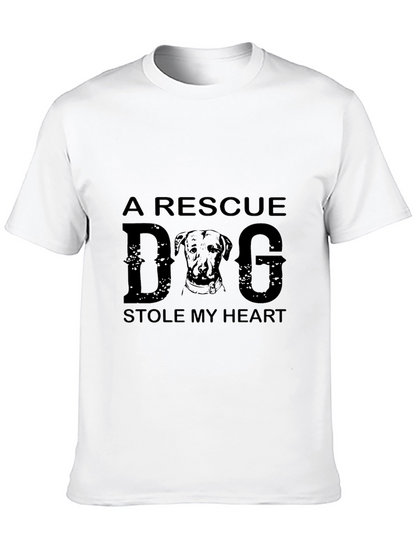 Rescue Dog Stole My Heart Graphic T-Shirt