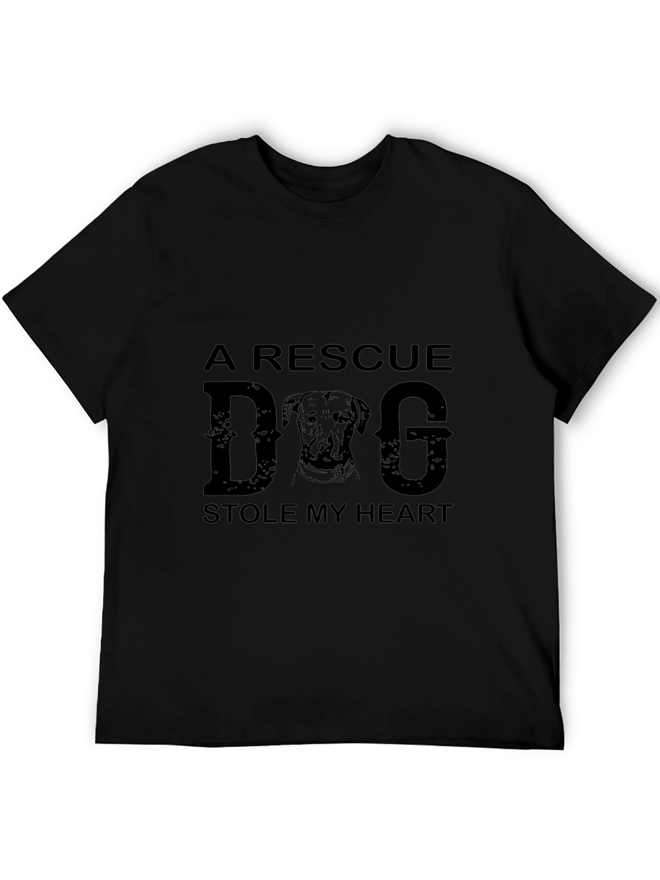 Rescue Dog Stole My Heart Graphic T-Shirt