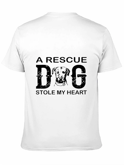Rescue Dog Stole My Heart Graphic T-Shirt