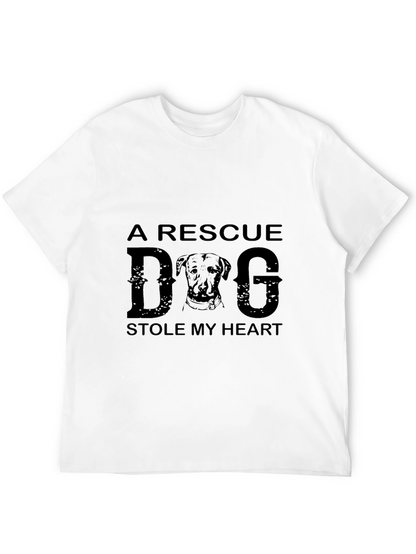 Rescue Dog Stole My Heart Graphic T-Shirt