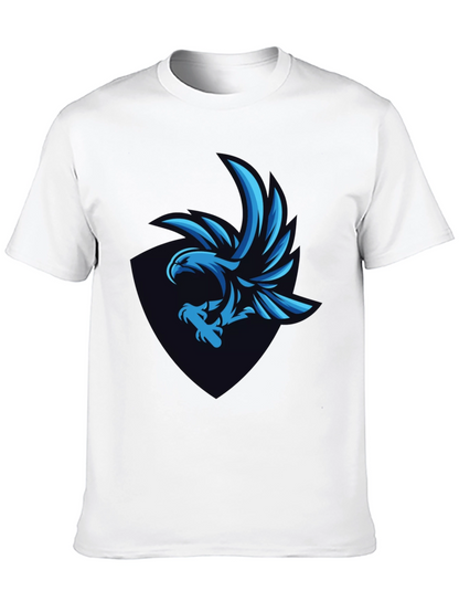 Cool Blue Eagle Graphic Tee - Mens Black T-Shirt