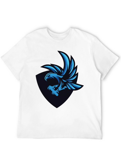 Cool Blue Eagle Graphic Tee - Mens Black T-Shirt