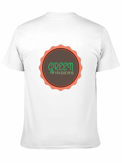 Green Fingers Graphic Print Black T-Shirt
