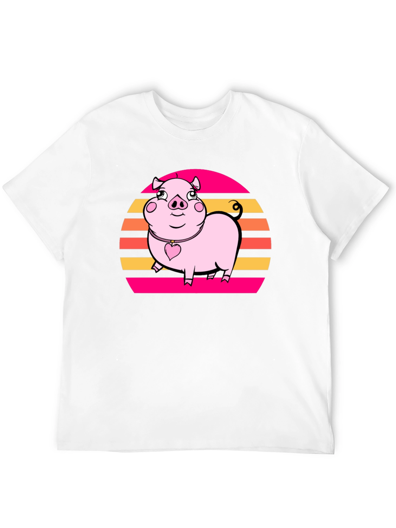 Retro Piggy T-Shirt: Cute Cartoon Graphic Tee