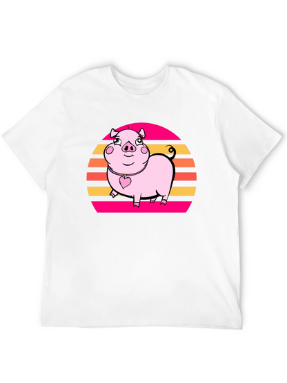 Retro Piggy T-Shirt: Cute Cartoon Graphic Tee