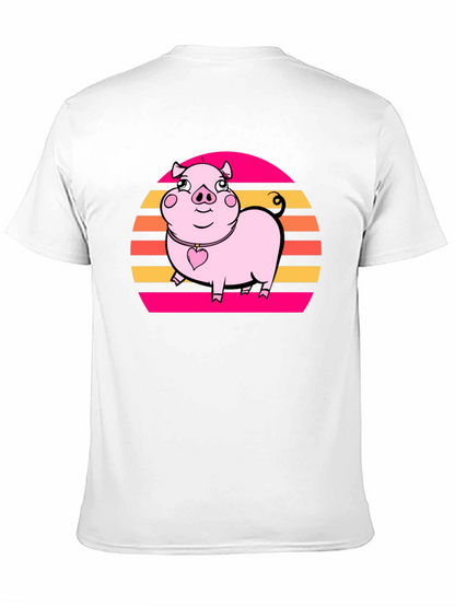 Retro Piggy T-Shirt: Cute Cartoon Graphic Tee