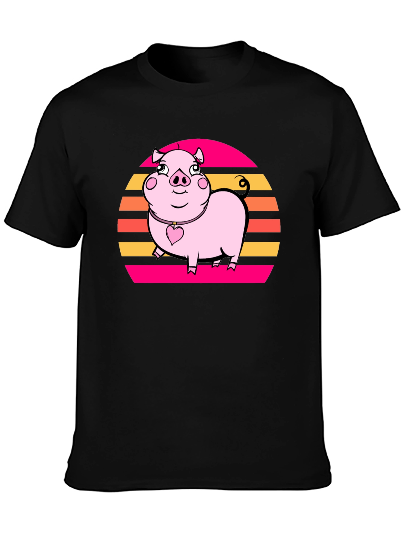 Retro Piggy T-Shirt: Cute Cartoon Graphic Tee