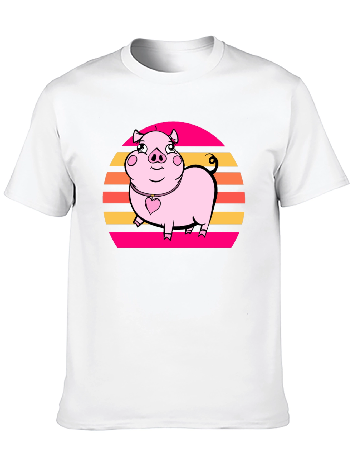 Retro Piggy T-Shirt: Cute Cartoon Graphic Tee