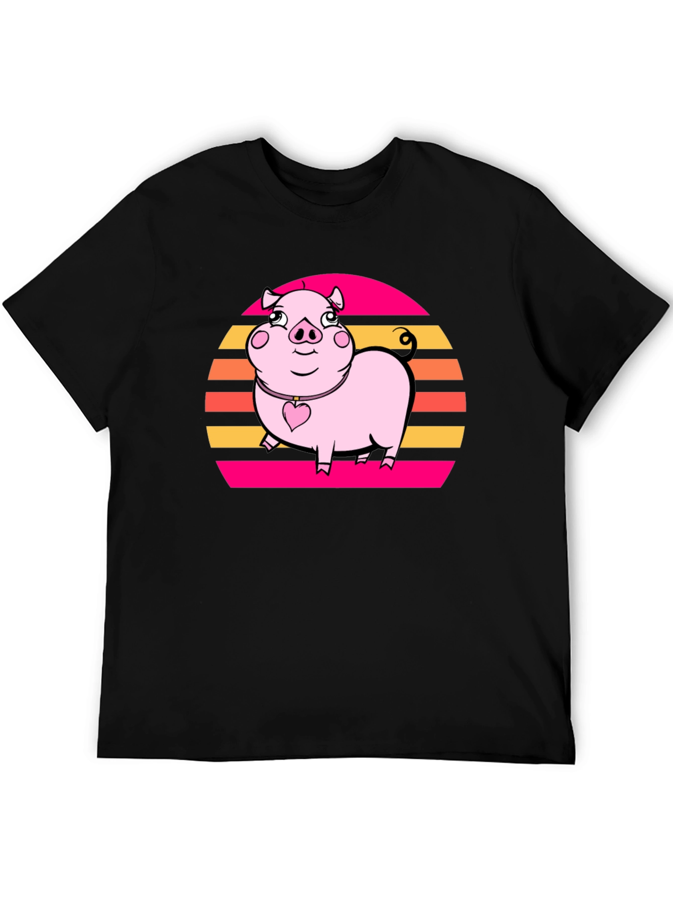 Retro Piggy T-Shirt: Cute Cartoon Graphic Tee