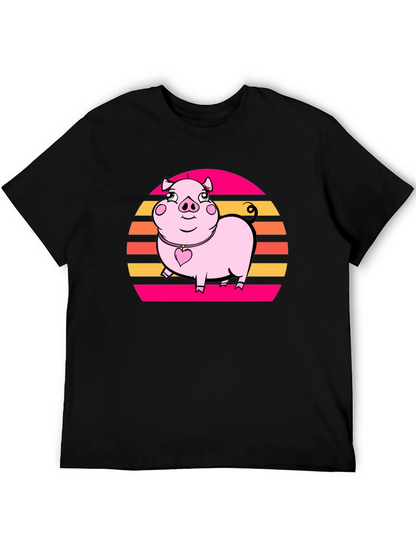 Retro Piggy T-Shirt: Cute Cartoon Graphic Tee