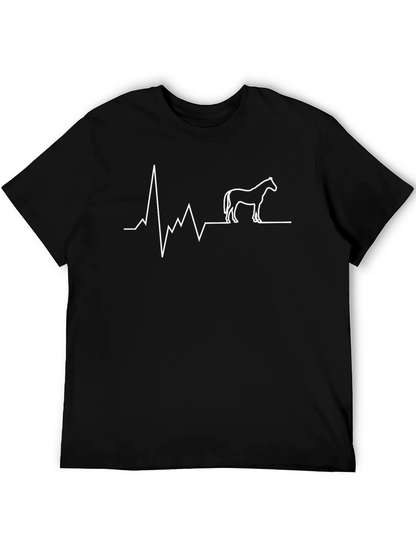 Horse Heartbeat T-Shirt - Equestrian Lover Tee