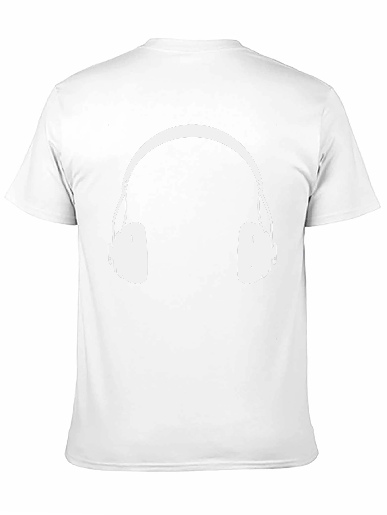 Headphones Graphic Tee - Black Cotton Blend