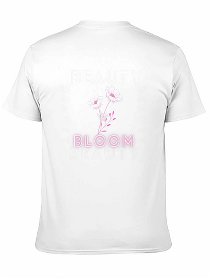 Bloom Graphic Tee - Black Cotton Blend T-Shirt