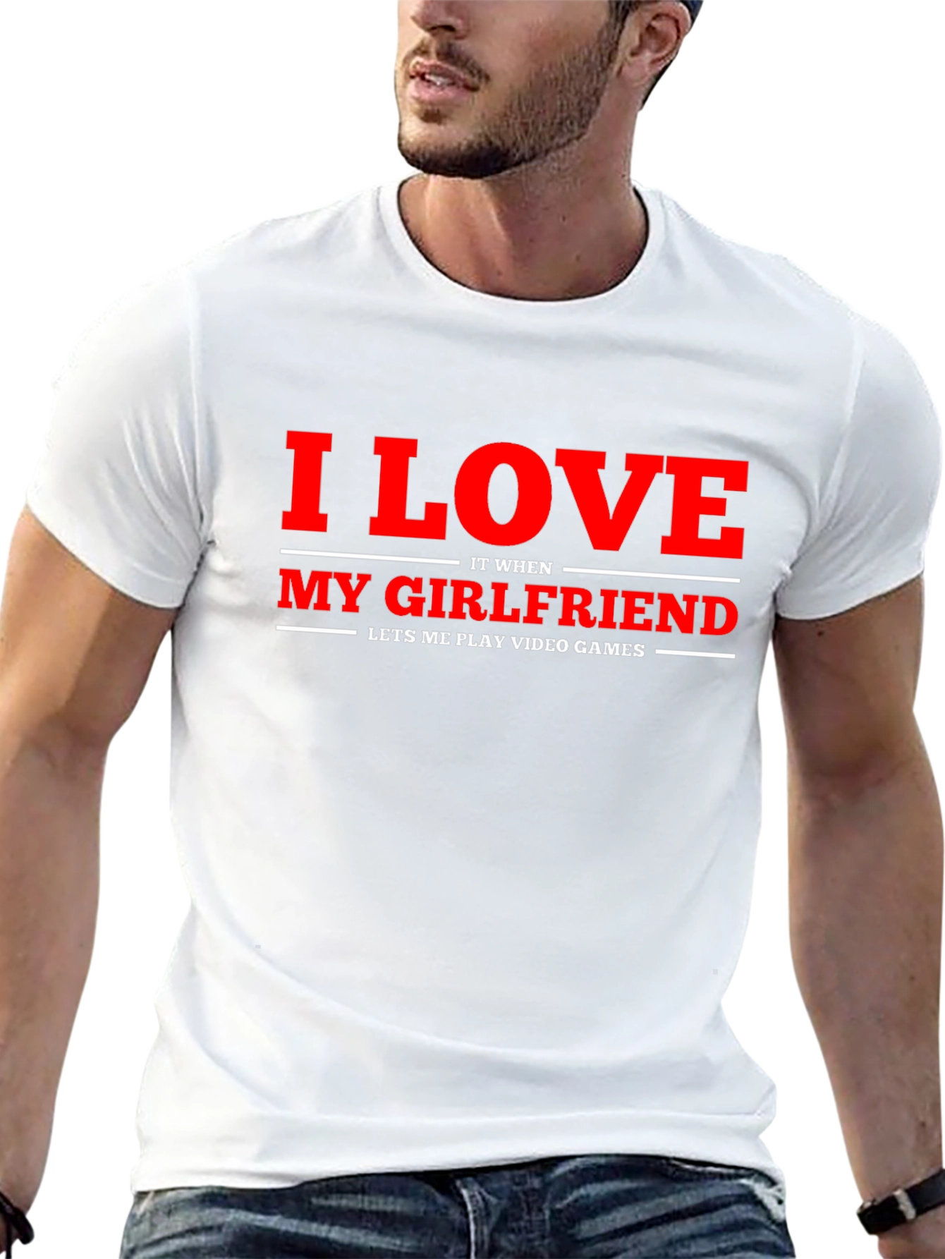 I Love My Girlfriend Gamer T-Shirt