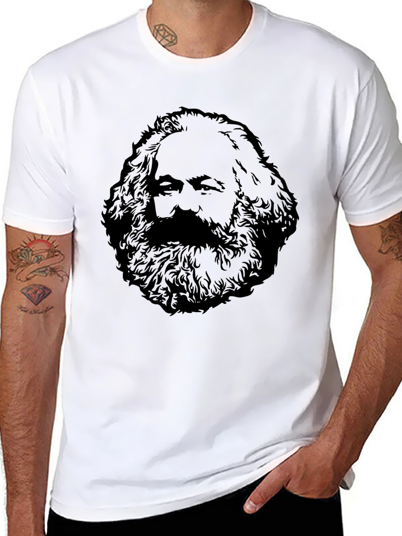 Karl Marx Graphic Tee - Black Cotton T-Shirt