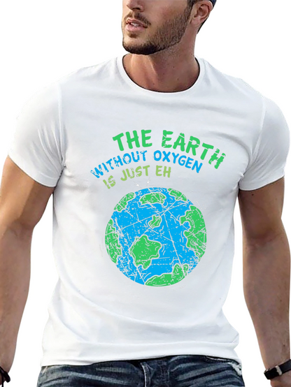 Earth Without Oxygen Mens Black Graphic T-Shirt