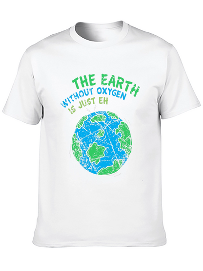 Earth Without Oxygen Mens Black Graphic T-Shirt