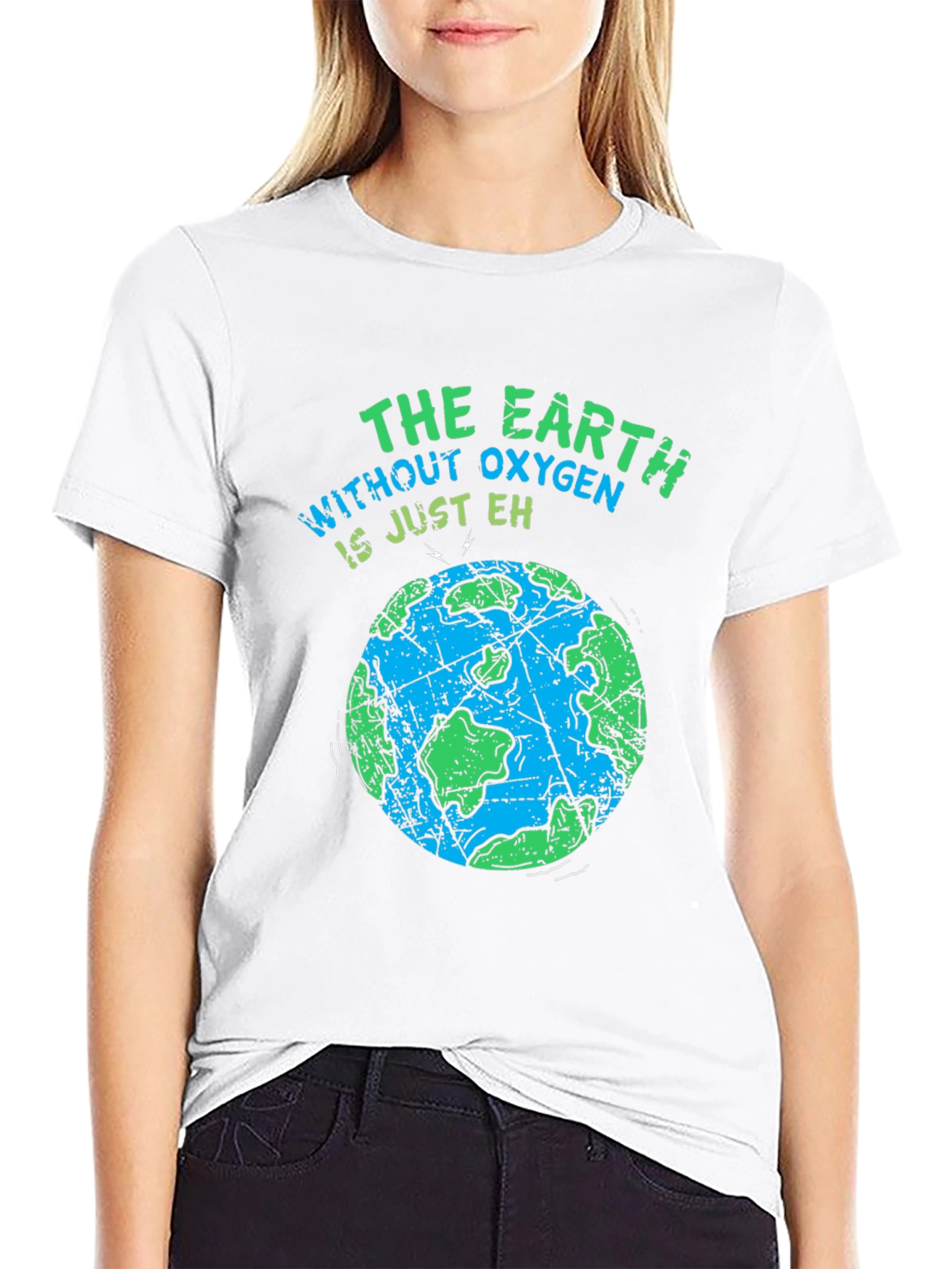 Earth Without Oxygen Mens Black Graphic T-Shirt
