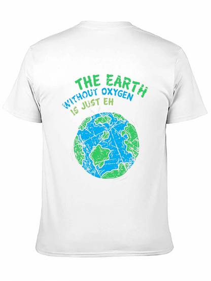 Earth Without Oxygen Mens Black Graphic T-Shirt