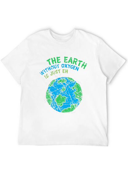 Earth Without Oxygen Mens Black Graphic T-Shirt