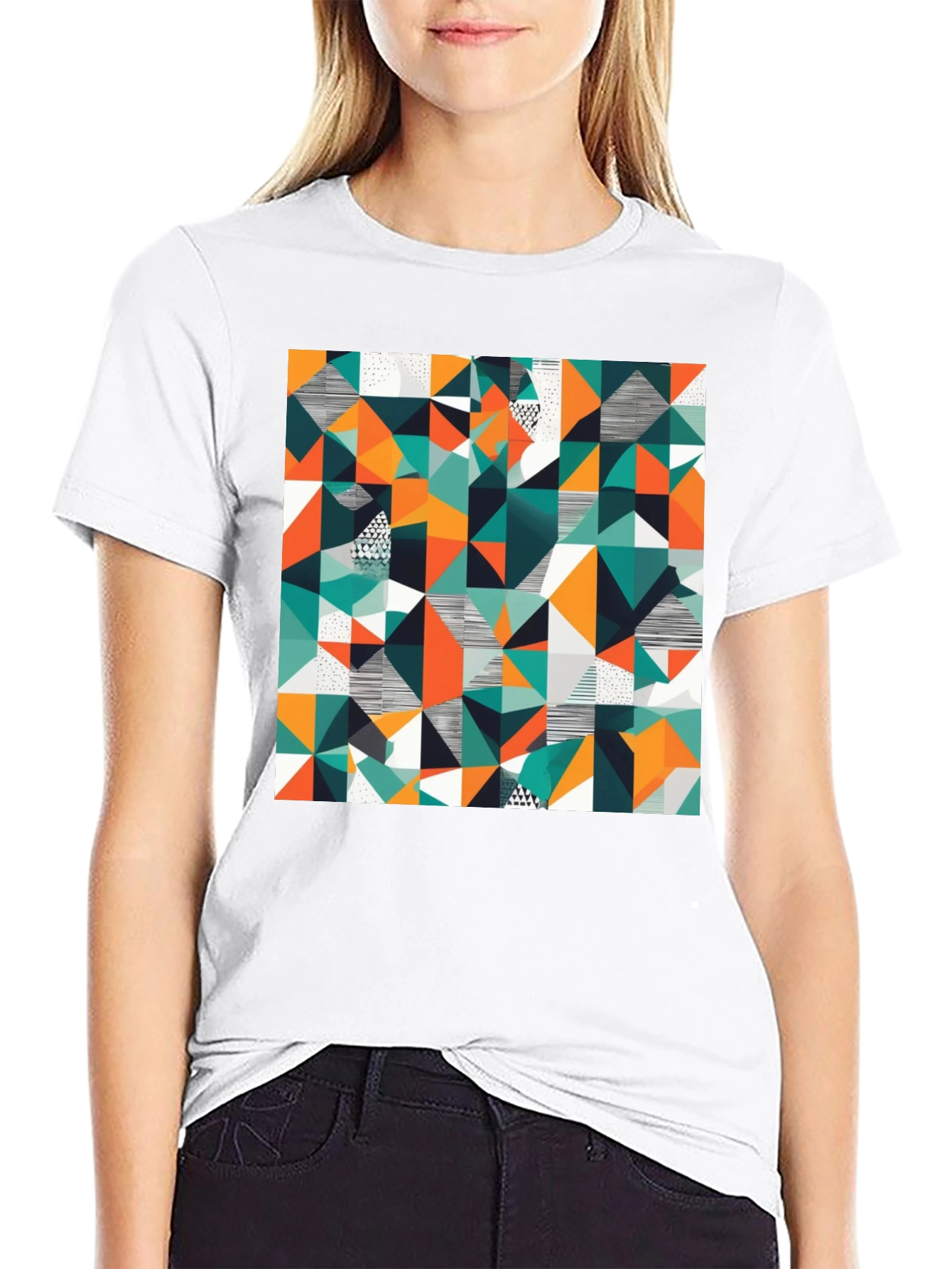 Geometric Pattern T-Shirt - Abstract Design Tee