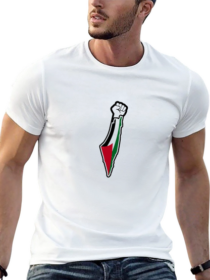 Palestine Fist Flag Graphic T-Shirt
