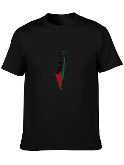 Palestine Fist Flag Graphic T-Shirt