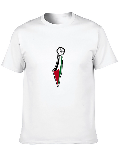 Palestine Fist Flag Graphic T-Shirt