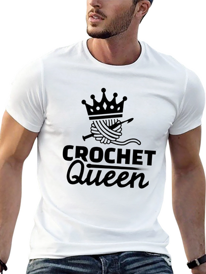Crochet Queen T-Shirt - Stylish Crafting Apparel